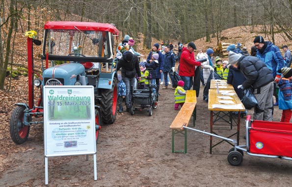 Waldreinigung-Organisation ist alles